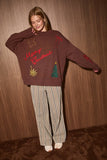 Merry Christmas Embroidered Sweater