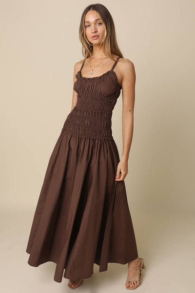 Luna Smocked Maxi Cotton Dress