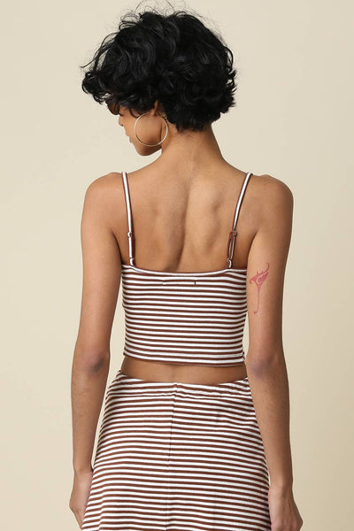 Zoey Striped Crop Knit Top