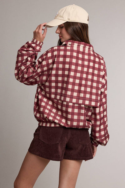 Rosie Check Windbreaker
