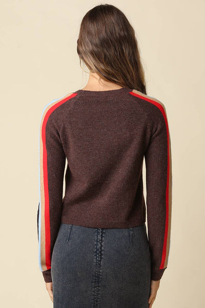 Rylee Contrast Stripe Knit Sweater