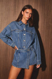 Hollis Denim Skort Romper