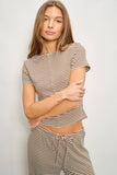 Ronnie Striped Top - Brown
