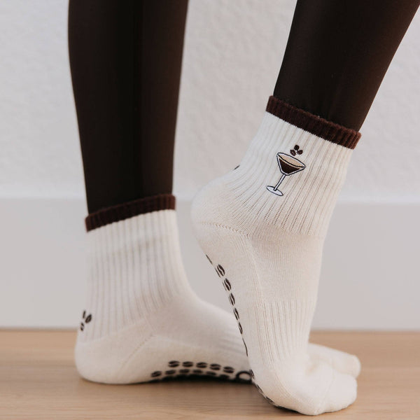Espresso Martini Pilates Grip Socks