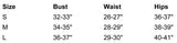 Size chart for the Olivaceous Carole Plaid Mesh Maxi Dress