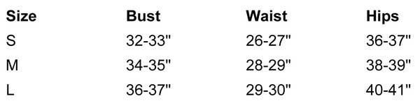 Size chart for the Olivaceous Carole Plaid Mesh Maxi Dress