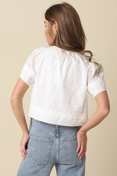 Elaine Eyelet Crop Top
