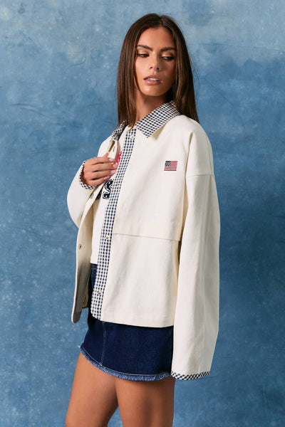 Americana Gingham Trim Jacket