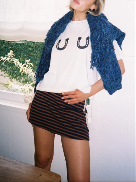 Darcy Skort - Tobacco Stripe