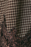 Plaid Lace Stretch Shorts