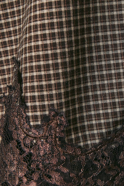 Plaid Lace Stretch Shorts