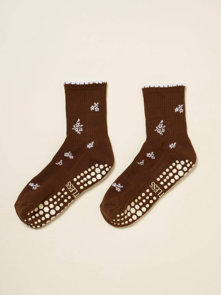 Snowflake Petal Grip Sock