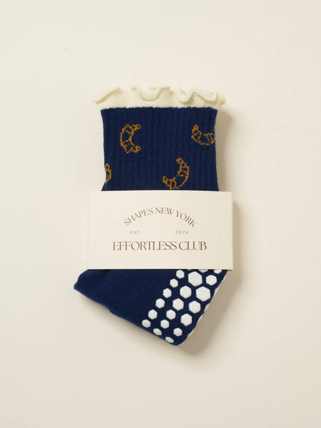 Croissant Ruffle Pilates Socks
