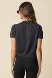 Maddie Cardigan in Dark Charcoal, back view