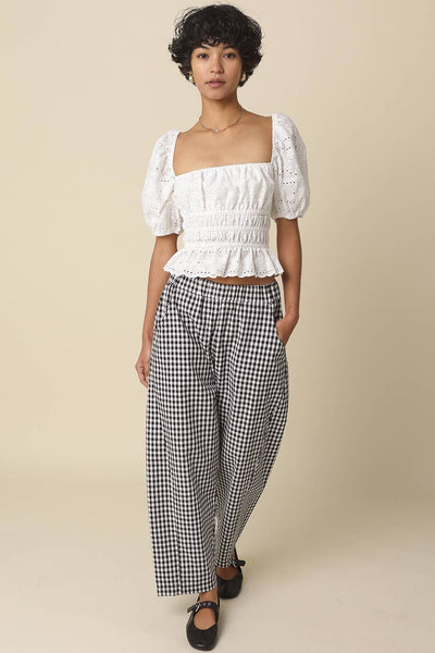 Scarlett Gingham Baggy Pants
