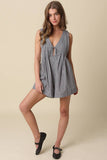 Hailey Gingham Tie-Front Romper