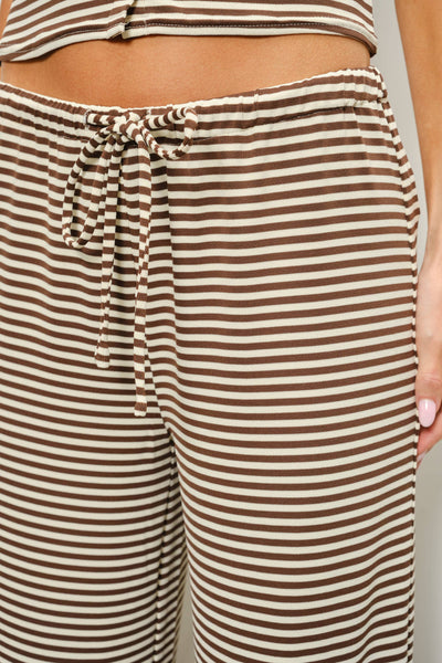 Ronnie Striped Pant - Brown