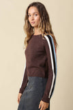 Rylee Contrast Stripe Knit Sweater