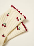Little Cherry Petal Pilates Socks