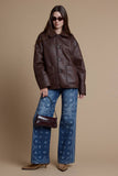 Reversible Faux Leather Sherpa Jacket