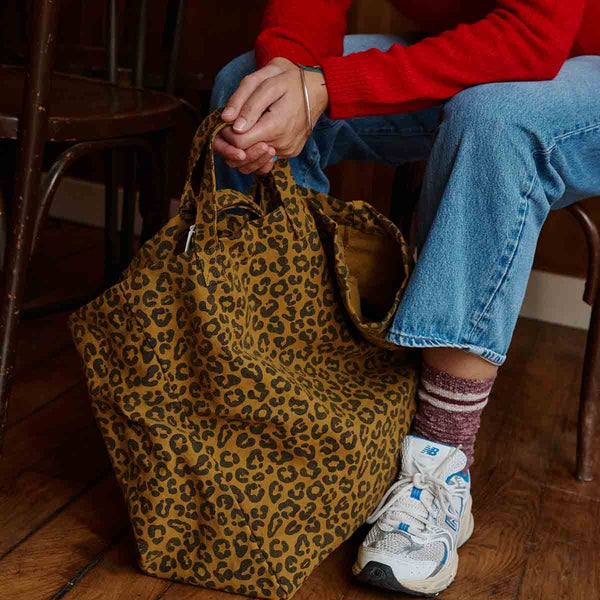 Elisa Leopard Caramel Tote