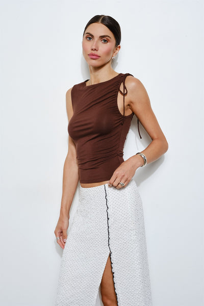 Ramona Ruched Shoulder Top
