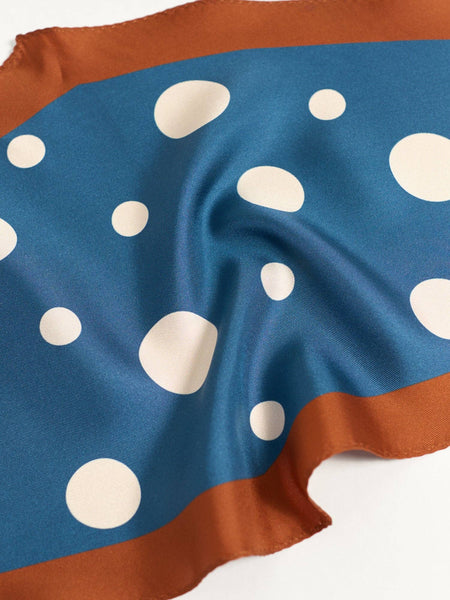 Retro Polka Silk Diamond Neckerchief