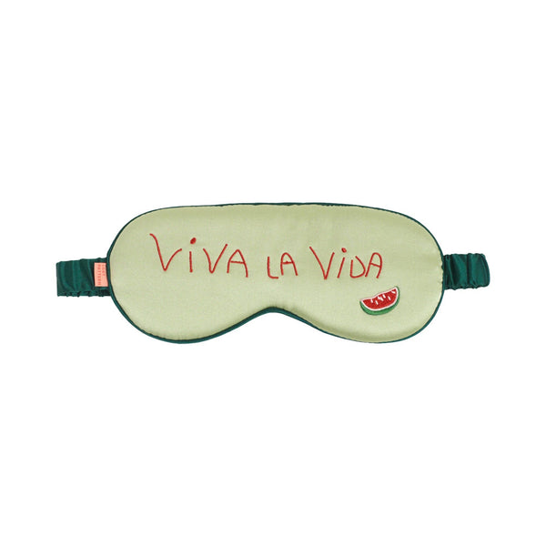 “Viva La Vida" Silk Sleep Eye Mask - Green