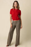 Maddie Cardigan in Red, full length