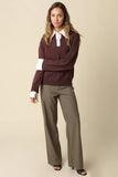 Alina Rugby Sweater - Brown