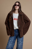 Reversible Faux Leather Sherpa Jacket