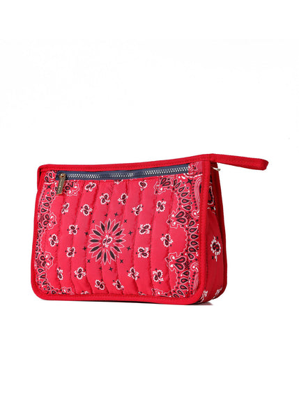 Bandana Cosmetic Pouch - Red