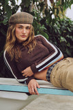 Rylee Contrast Stripe Knit Sweater