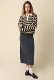 Belen Stripe Rugby Knit Sweater