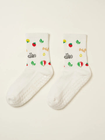 Italian Vacay Pilates Sock