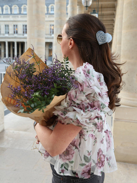 Paisley Heart Claw Hair Clip