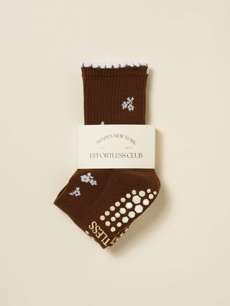 Snowflake Petal Grip Sock