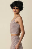 Zoey Striped Crop Knit Top