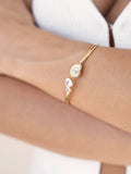 Golden Nautilus Shell Cuff Bracelet