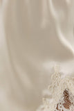 Satin Lace Stretch Shorts - Cream
