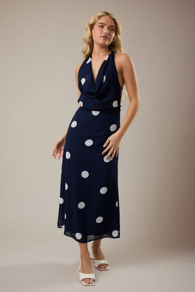 Polka Dot Scarf Dress