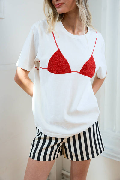 Bikini Graphic Tee - Red