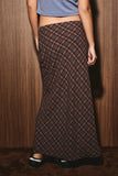 Bias Check Midi Skirt