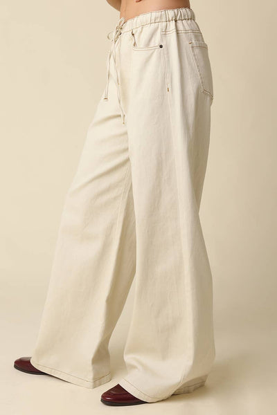 Kaylyn Pants in Natural Taupe, back view