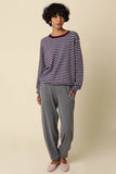 Izzy Striped Relaxed Knit Top