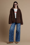 Reversible Faux Leather Sherpa Jacket