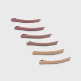 Enamel Bobby Pins 6pc - Terracotta