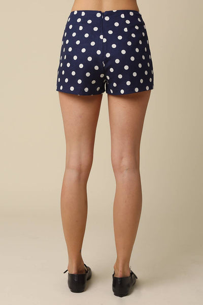 Nataly Polka Dot Linen Shorts