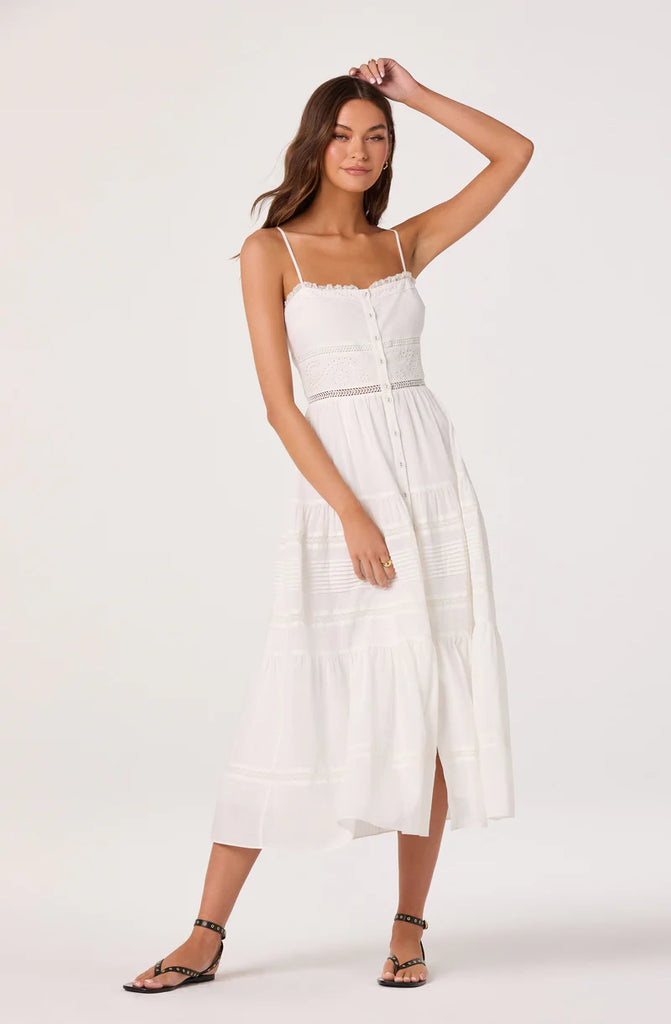 ASTR the Label | Annabel Eyelet Midi Dress in White