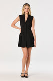 Gianna Sleeveless Blazer Mini Dress in Black - side